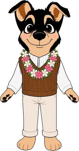 Miral mit Blumenhalsband