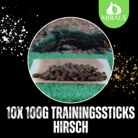 10 x 100g Trainingsstick Hirsch im Sparpaket