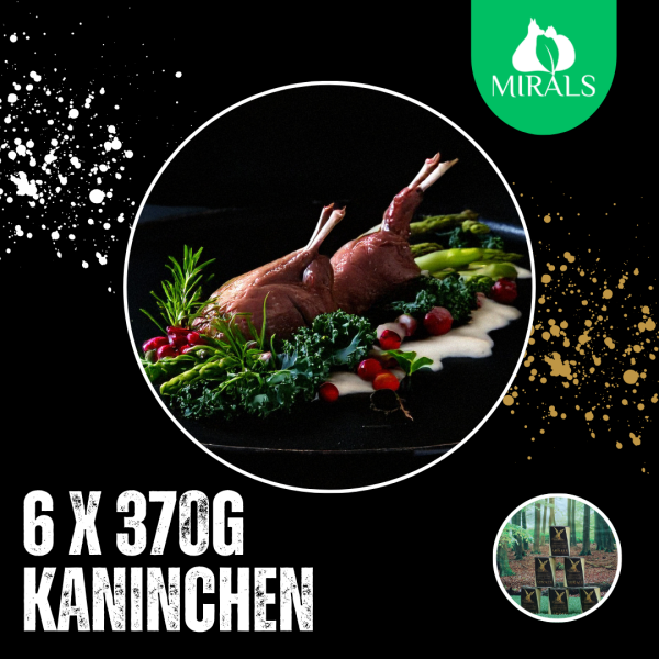 6x 370g Kaninchentopf mit Grünkohl-Spargel Gemüse und Chicorée-Preiselbeer Salat