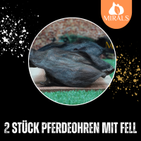 2 Stück Pferdeohren  mit Fell