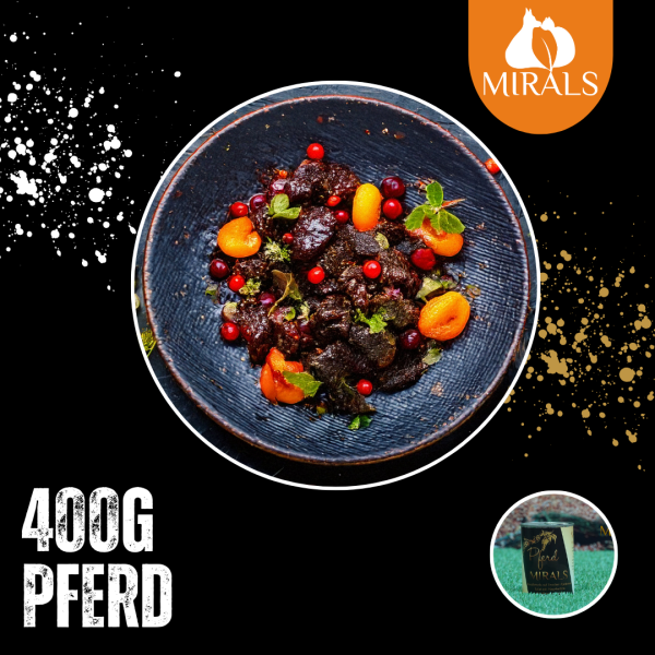 400g Rossfleisch auf Fenchel-Aprikosen Salat und Hagebutten-Beeren Creme