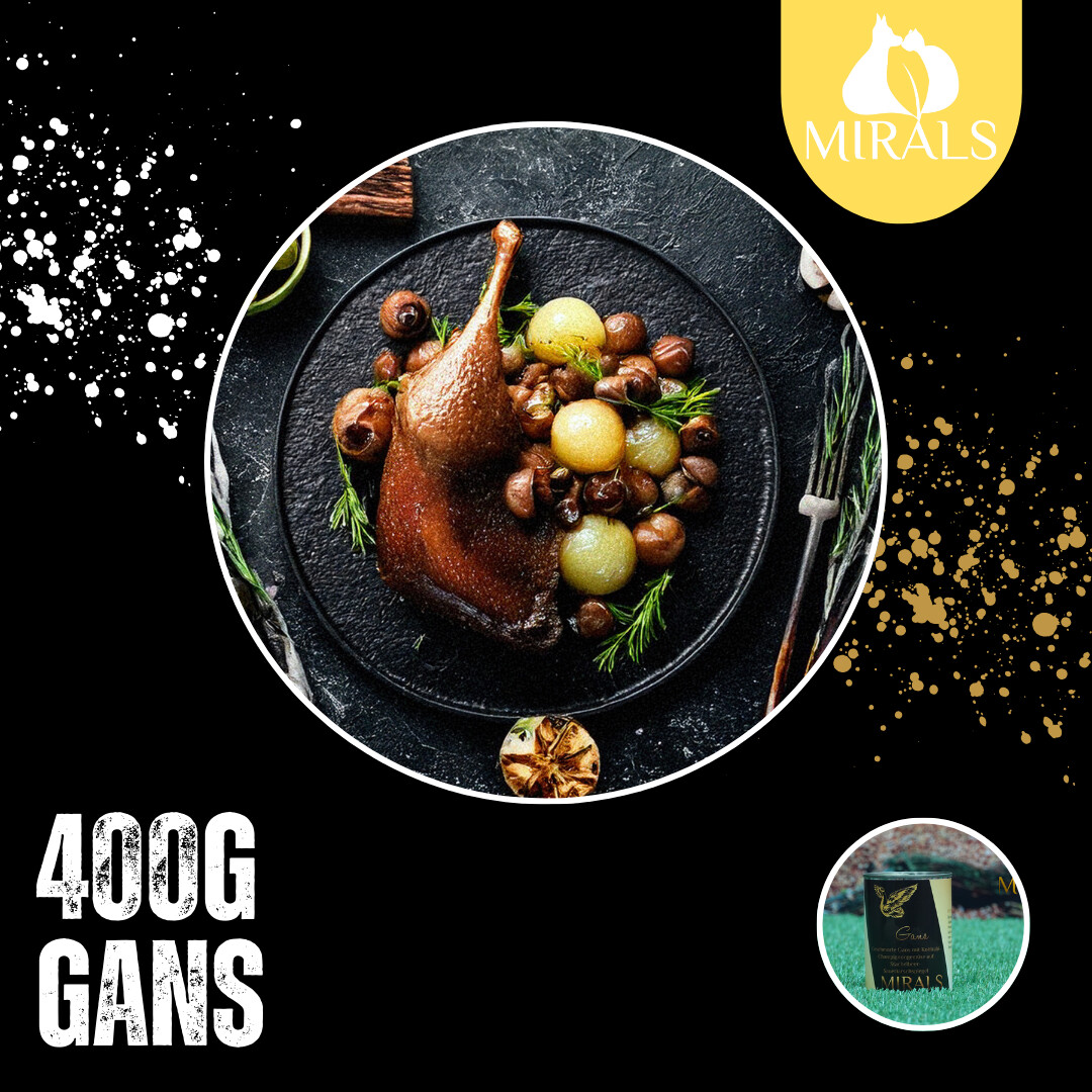 400g Geschmorte Gans mit Kohlrabi-Champignongemüse auf Stachelbeer-Sa ...