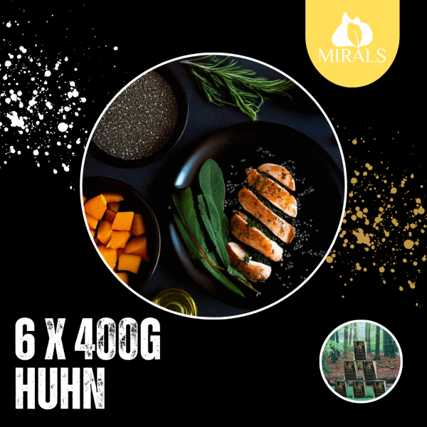 6 x 400g Das Zarteste vom Huhn an Mangold-Karotten Stampf mit Mango-Himbeerchutney