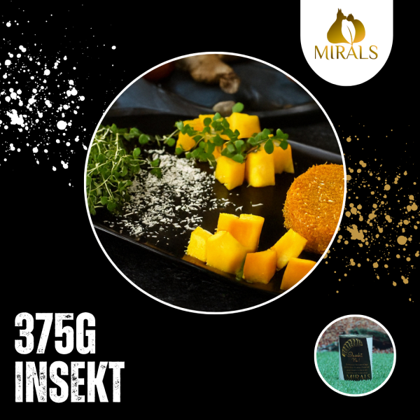 375g Insekt No. 1 Schwarze Soldatenfliege an Kürbis-Ananas-Püree mit geschmorten Maronen und frisch