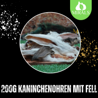 200g XXL Pack Kaninchenohren mit Fell