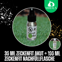 30 ml  Mirals Zeckenfit Akut + 100 ml Nachfüllflasche